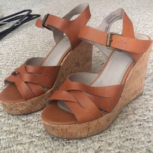 Brown sandal wedges